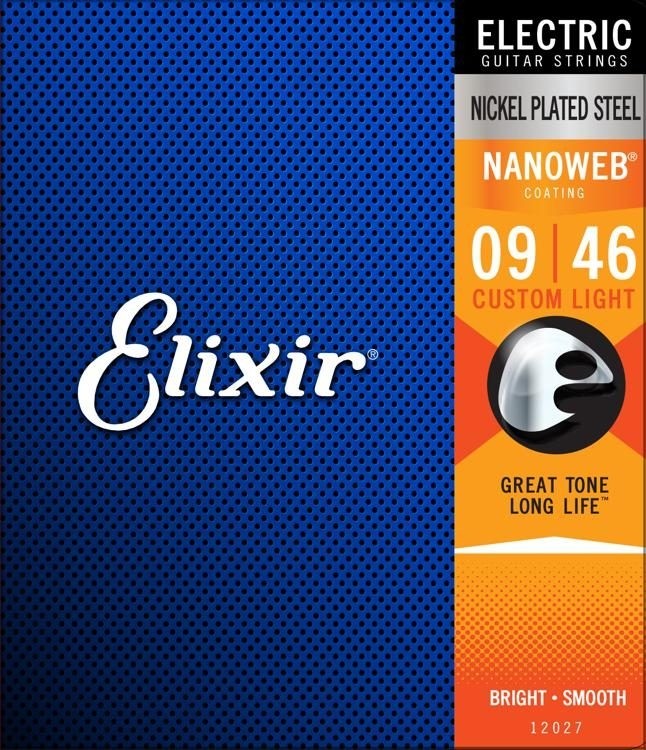 Elixir 12027 Nanoweb Custom Light .009 - .046 - Strengesett til elektrisk gitar