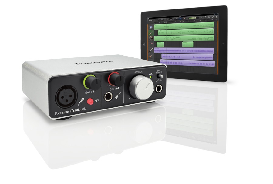 Focusrite iTrack Solo Lightning, 2-kanals lydkort for iPad/PC/Mac