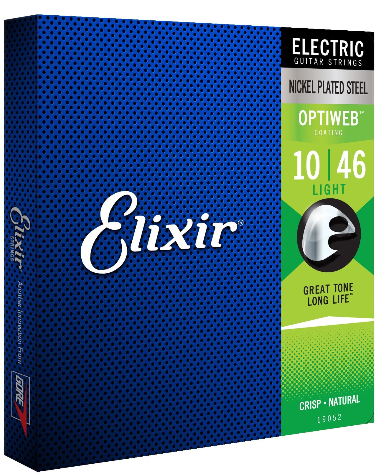 Elixir 19052 Electric Nickel Plated Steel Optiweb 010-046