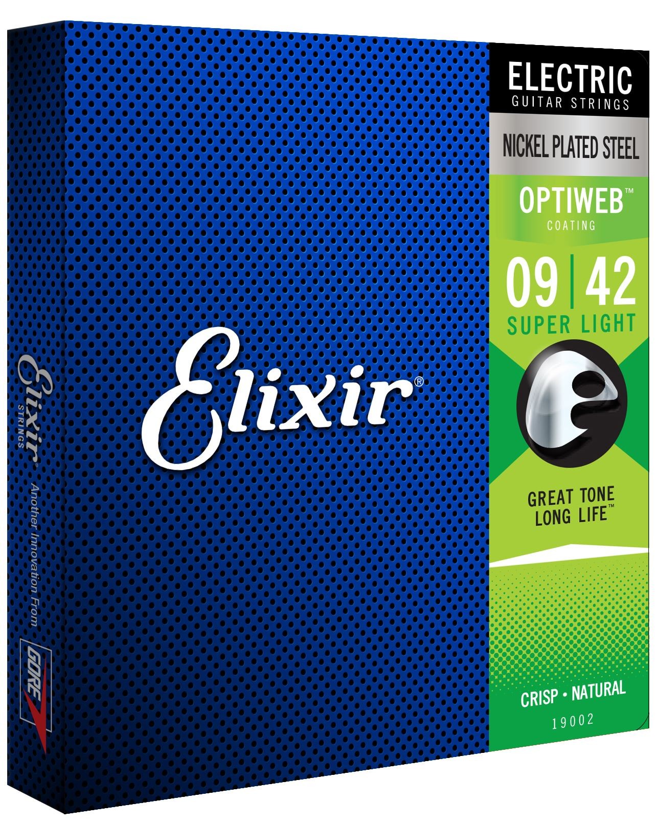 Elixir 19002 - Electric Nickel Plated Steel Optiweb 009-042