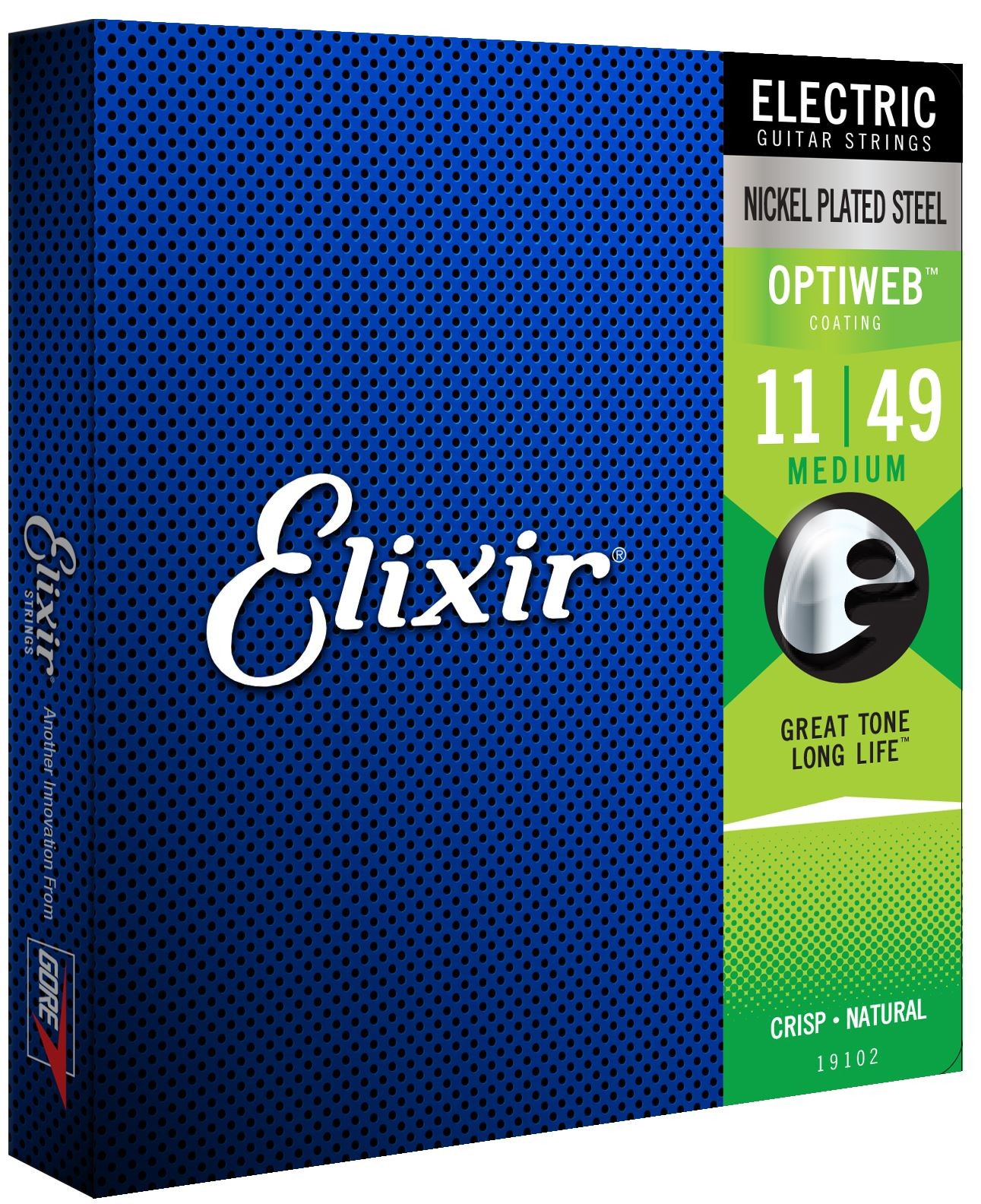 Elixir 19102 - Electric Nickel Plated Steel Optiweb 011-049