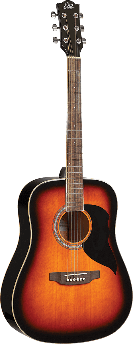 Eko RANGER6-BWN Dreadnought acoustic guitar, brown sunburst