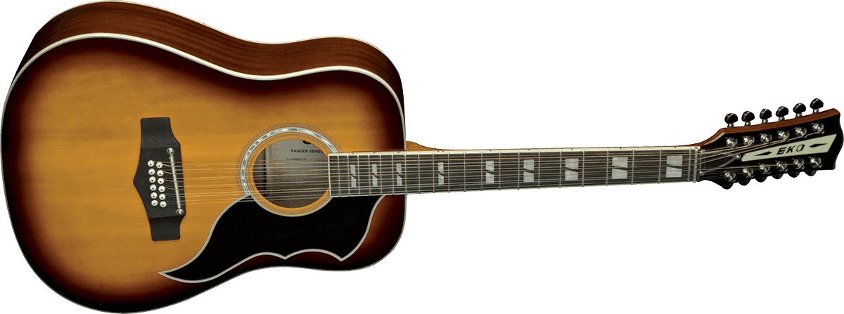 Eko RANGERVR12-EQ-HB Dreadnought, 12 string, Fishman Sonitone, Honey Burst