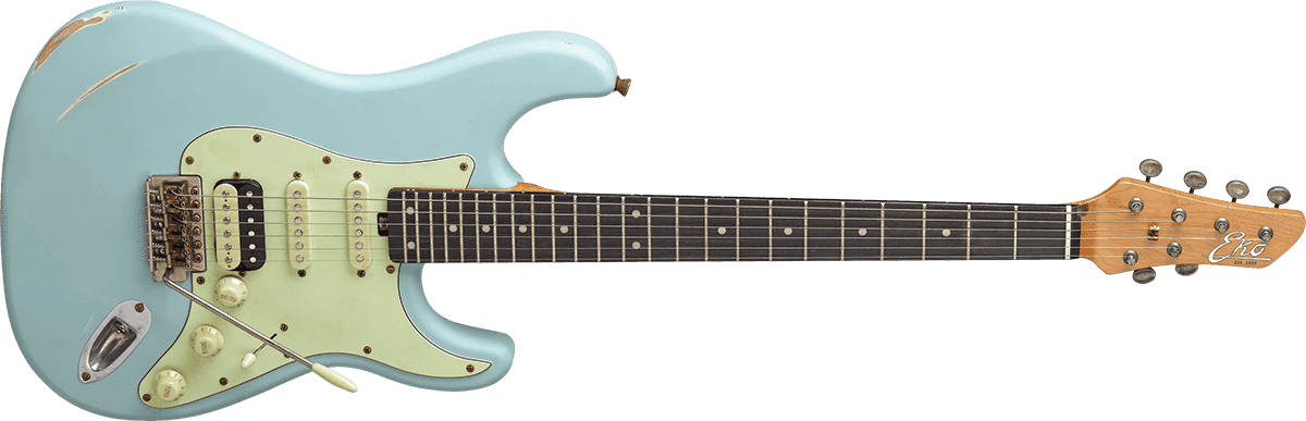 Eko  AIRE-RELIC-BLU Double cutaway, Relic Daphne Blue