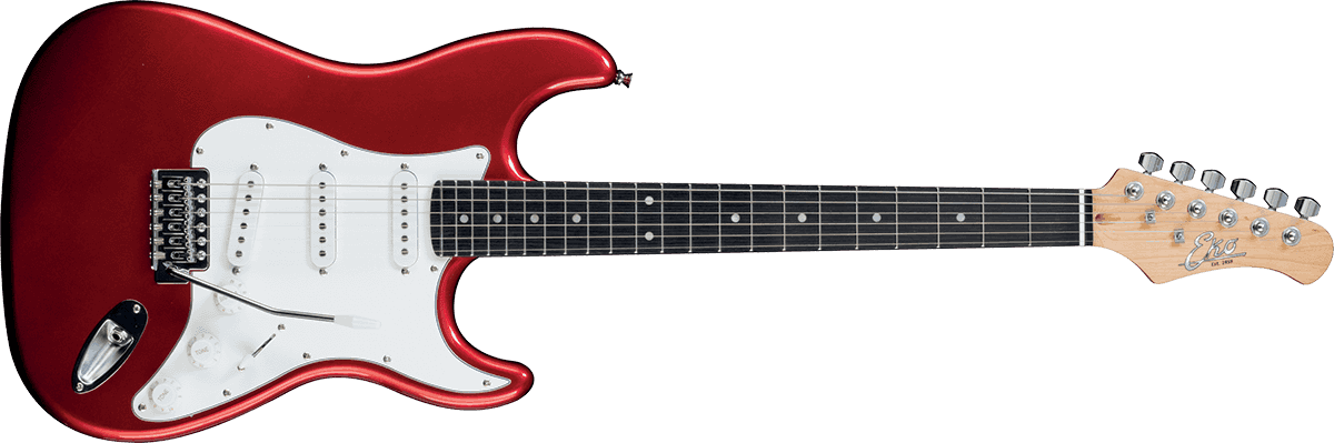 Eko S300 Classic double cutaway design, Red