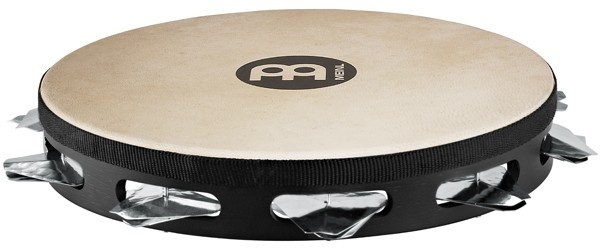 Meinl STAH-1-S-BK Studio Tamburin m/skinn. Dry, nikkel, enkel