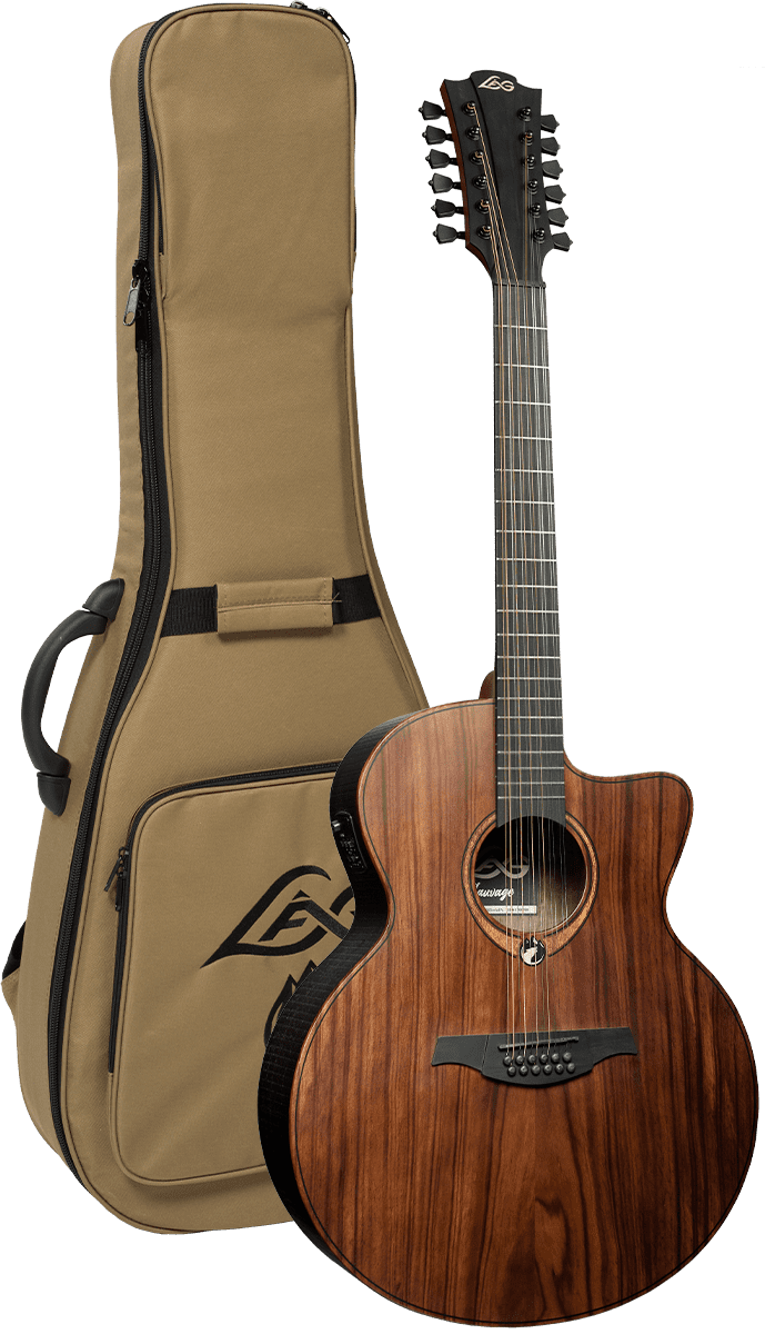 LAG Guitars SAUVAGE-J12CE Jumbo 12 Strings Cutaway Acoustic-Electric