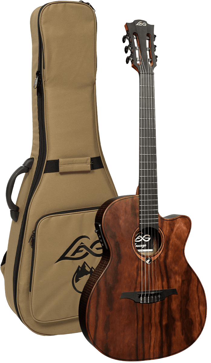 Lag SAUVAGE N ASCE Sauvage Nylon Auditorium Slim Cutaway Acoustic-Electric