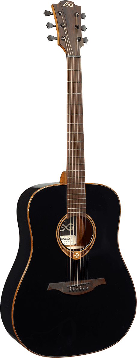 Lag T118D BLK Dreadnought black - Akustisk stålstrengsgitar