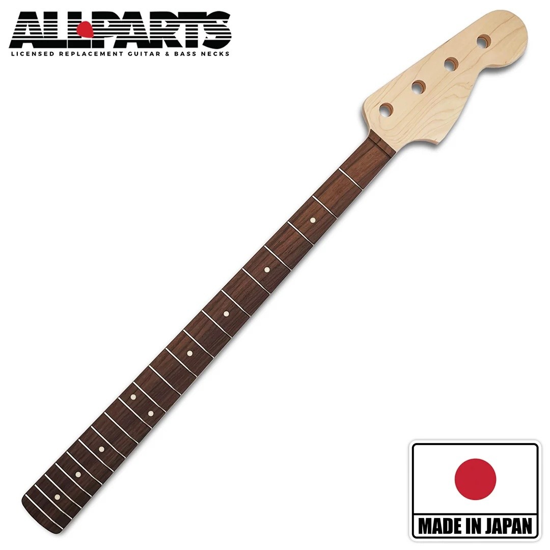 ALLPARTS JRO Replacement Neck for Jazz Bass Rosewood fingerboard
