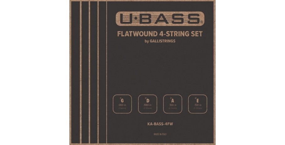 Gallistrings Kala U-Bass Flatwound String Set, 4-String