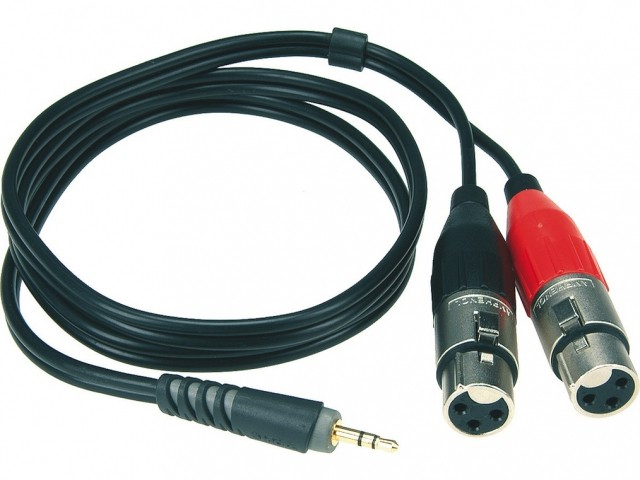 Klotz AY8-0100 - 1m Stereo minijack til 2 XLR hun