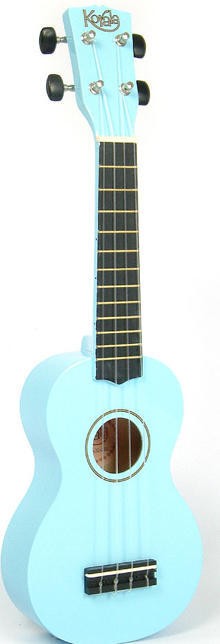Korala UKS-30-LBU soprano ukulele with guitar machine heads, with bag, light blue