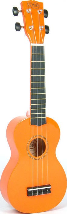Korala UKS-30-OR soprano ukulele with guitar machine heads, with bag, orange