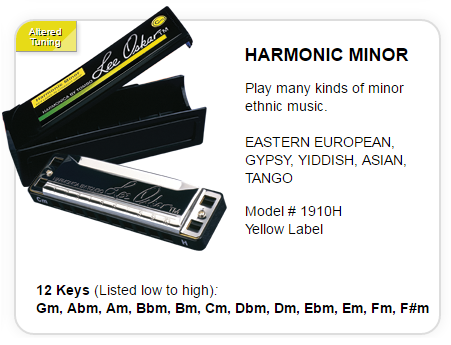 LEE OSKAR Harmonic Minor - 1910HM-Cm - C-MOLL - Munnspill
