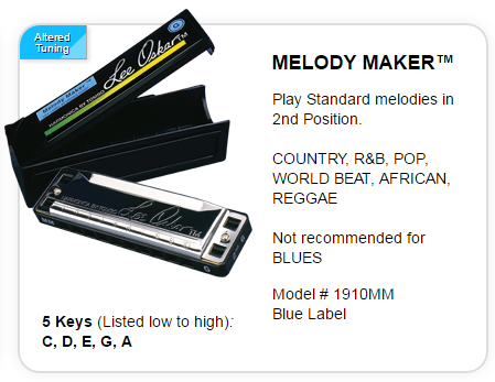 LEE OSKAR MELODY MAKER 1910MM-A - Munnspill i A-DUR