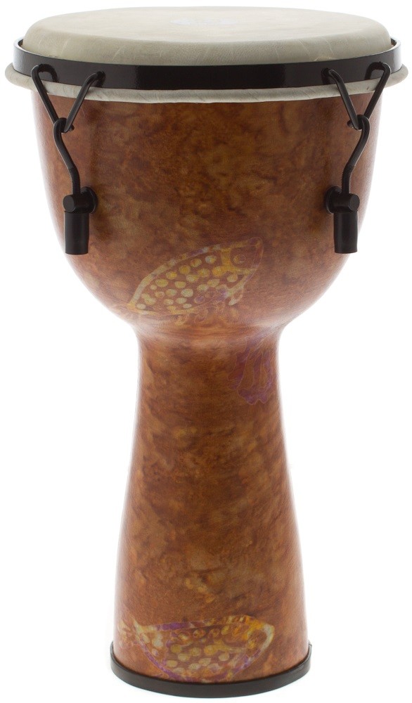 Meinl FMDJ3-LF Mek.Stemt African Fib.Djembe,Lrge(12")Brwn(I)