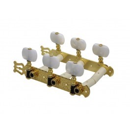 Salvador Cortez MH093GK-A1W genuine replacement part set of machine heads 3L3R, gold with pearloid pegs, for model 70