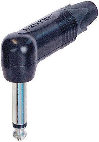 Neutrik NP2RX-BAG - 2P jack vinkel, sort