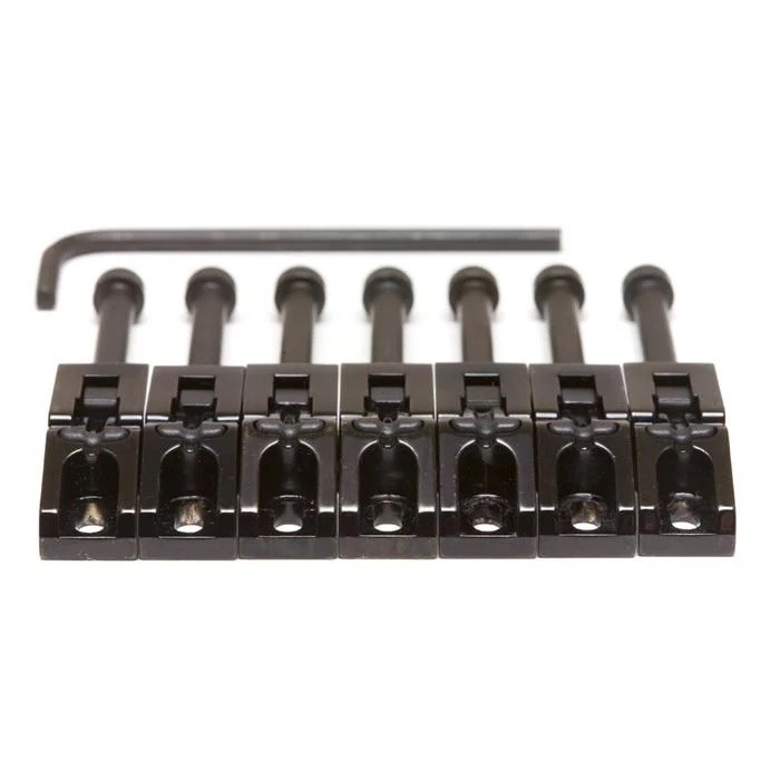 Graph Tech PG-0080-B7 String Saver Floyd Rose Style Saddles Black (7 Pcs)