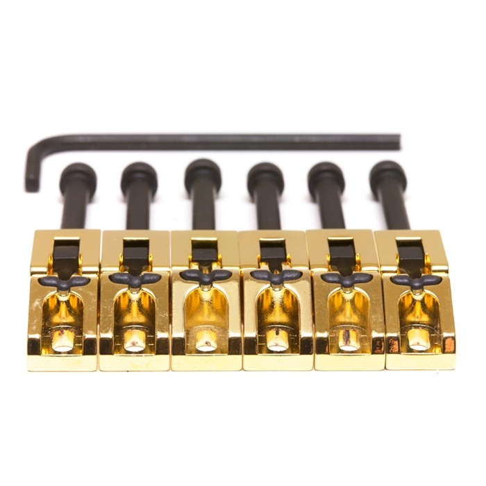 Graph Tech PG-0080-G6 String Saver Floyd Rose Style Saddles Gold (6 Pcs)