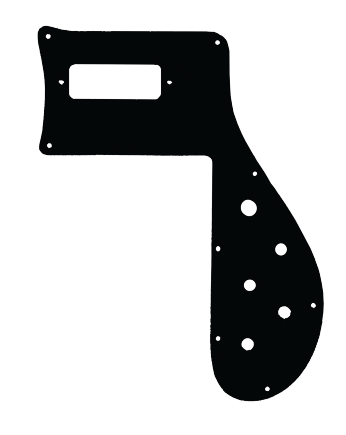 ALLPARTS PG-9847-023 Black Pickguard for 1974 and Later Rickenbacker Bass 4001