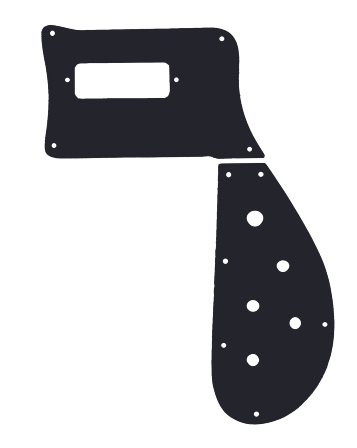 ALLPARTS PG-9849-023 Black Pickguard for Rickenbacker 4003 