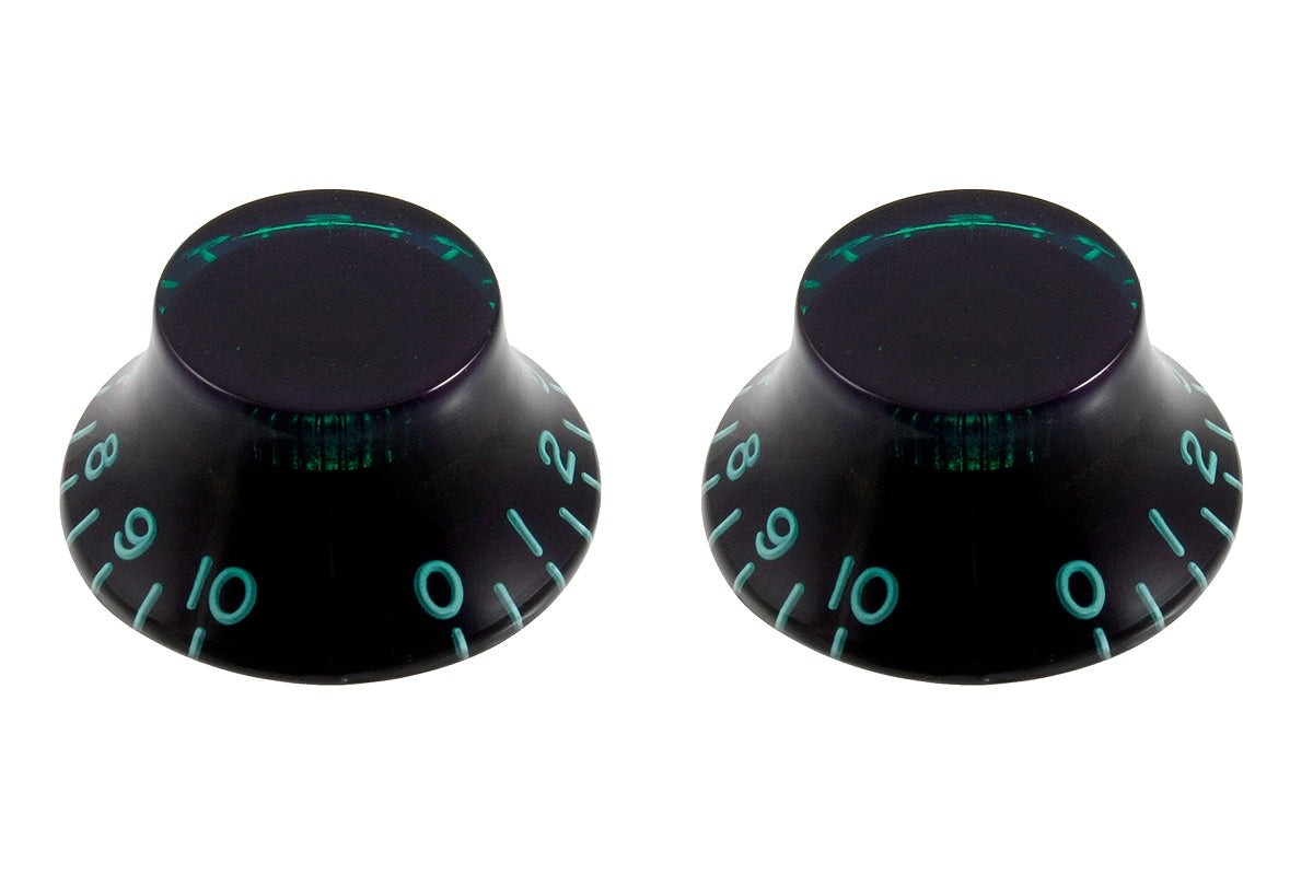 ALLPARTS PK-0144-029 Set of 2 Green Tint Vintage Bell Knobs