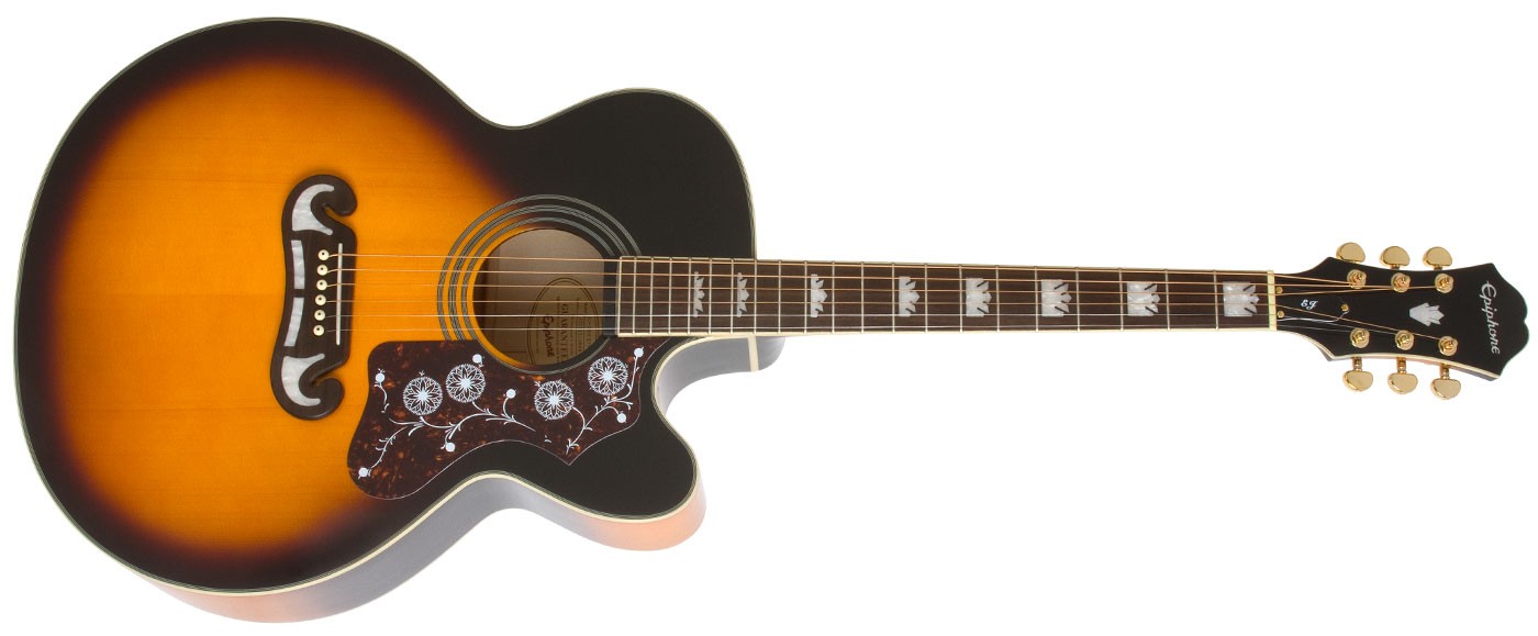 Epiphone EEJ2VSGH1 - EJ-200SCE Super Jumbo Vintage Sunburst