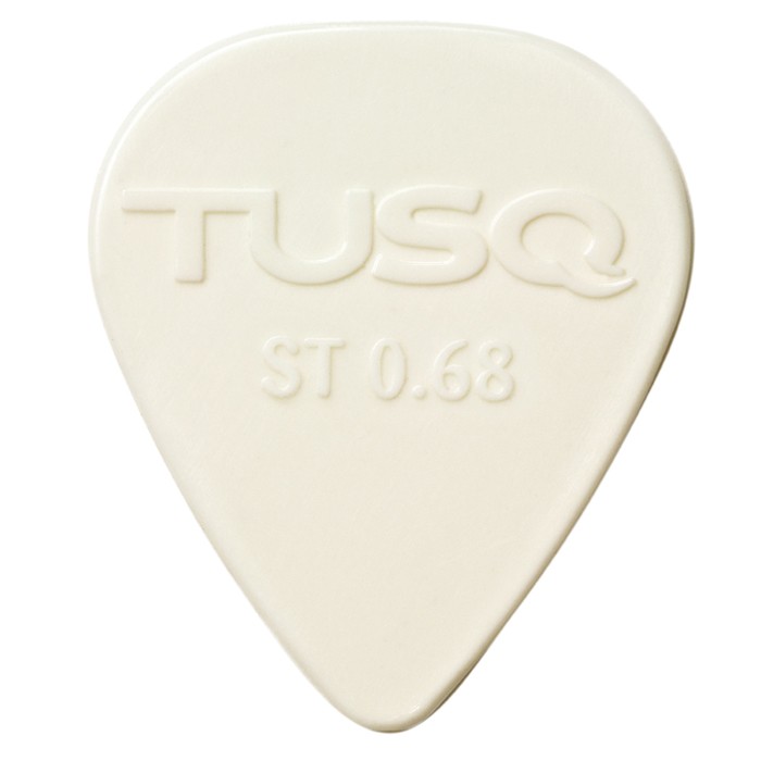 Graph Tech PQP-0068-W6 TUSQ Standard Pick .68mm White (Bright) - 6 Pack