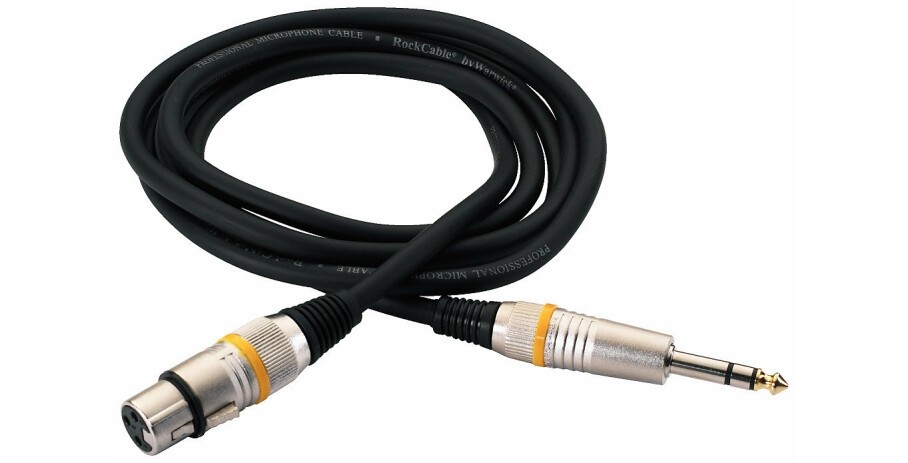 RockCable Microphone Cable - XLR (female) / TRS (6.3 mm / 1/4"), Balanced, Color Coded - 6 m / 19.7 ft