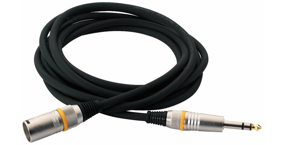 RockCable Microphone Cable - XLR (male) / TRS (6.3 mm / 1/4"), Balanced, Color Coded - 6 m / 19.7 ft