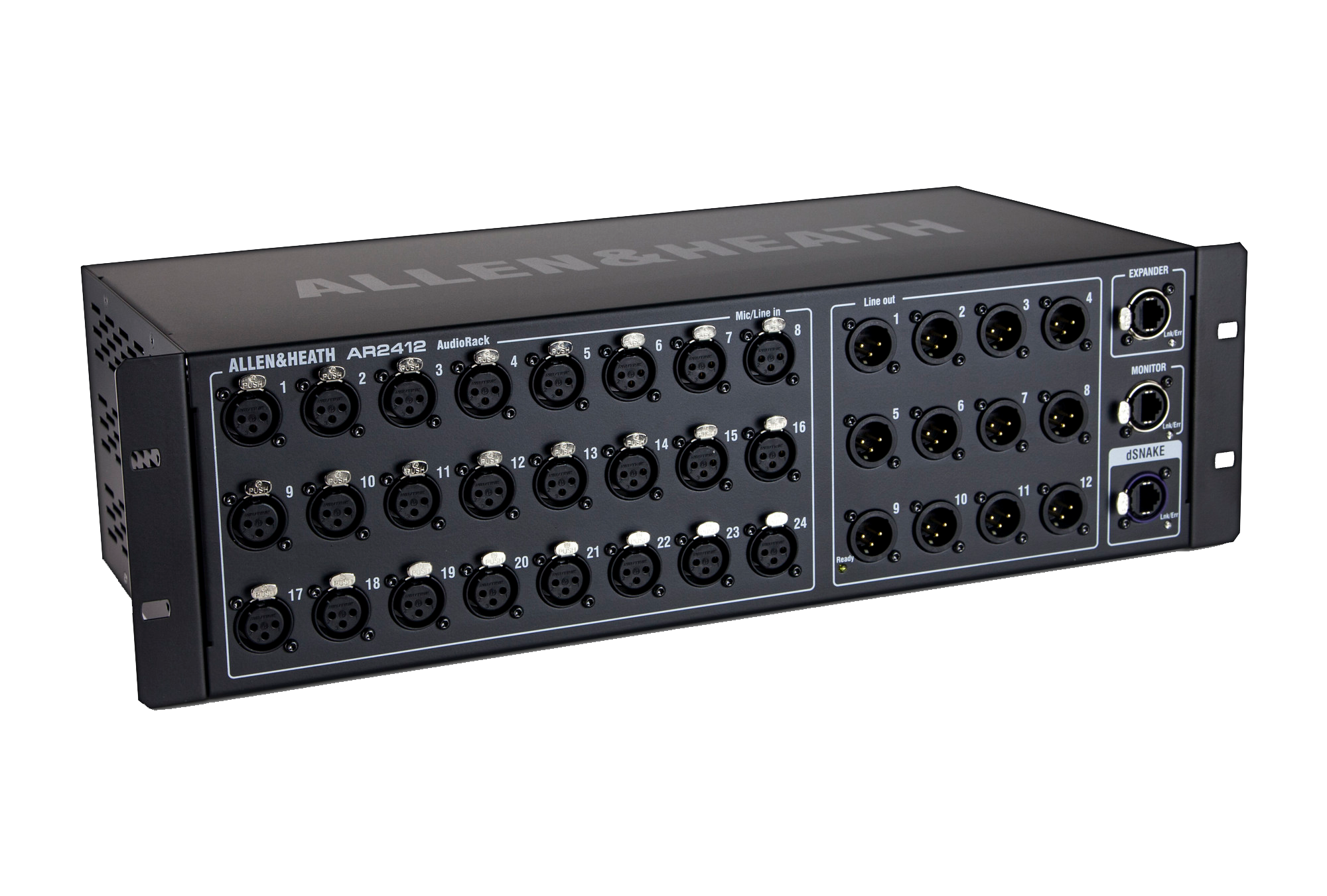 Allen & Heath AR2412 - AudioRack for Qu & GLD mixers: 24 Mic/Line, 12 X