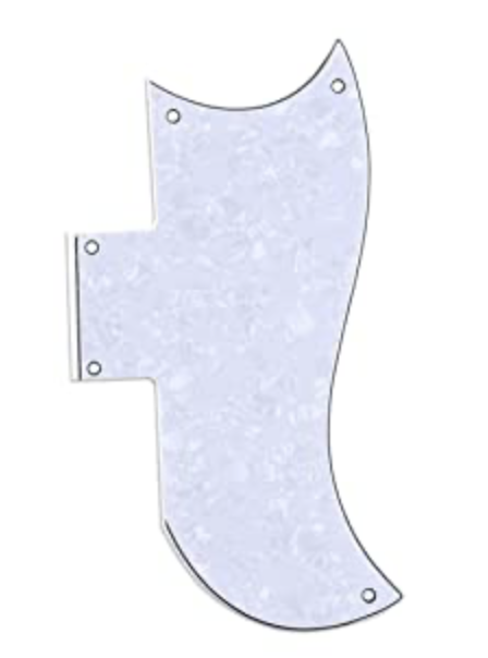 ALLPARTS PG-9801-055 Small White Pearloid Pickguard for Gibson SG 