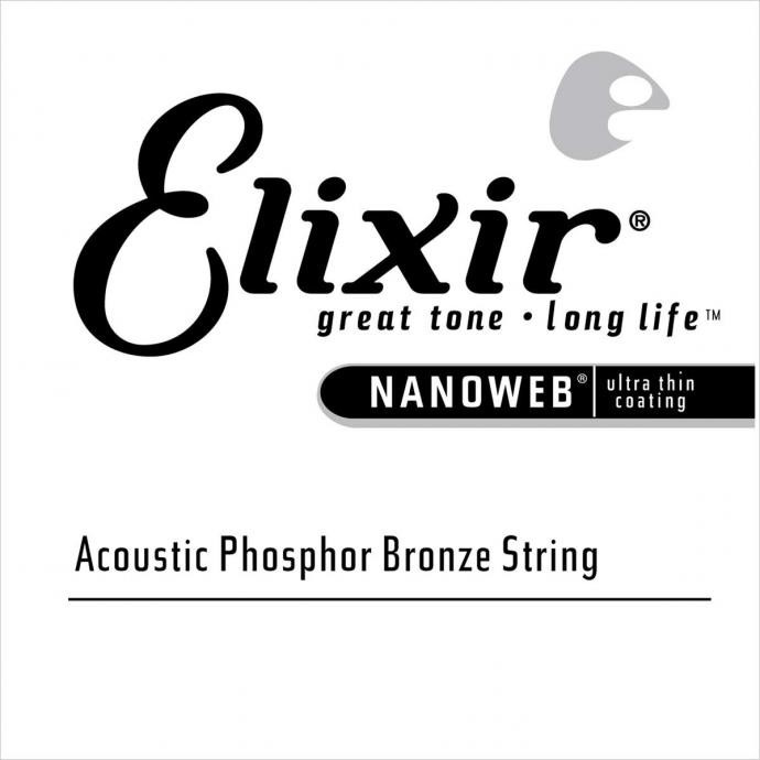 Elixir 14124 Nanoweb Acoustic Phosphor Bronze - Wound single string .024