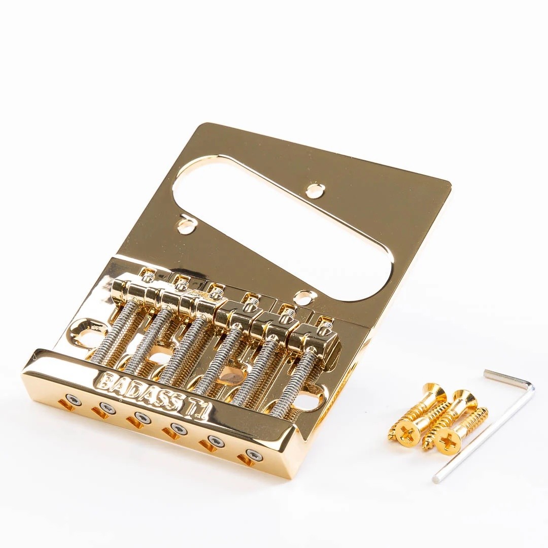 Allparts TB-5101-002 - Badass T1 Bridge for Tele - Gold