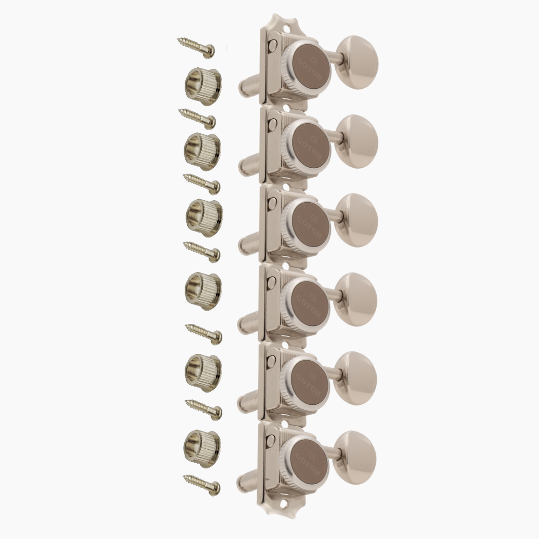 ALLPARTS TK-0769-001 Gotoh SD91-MGT 6-in-line Vintage Style Locking Tuners
