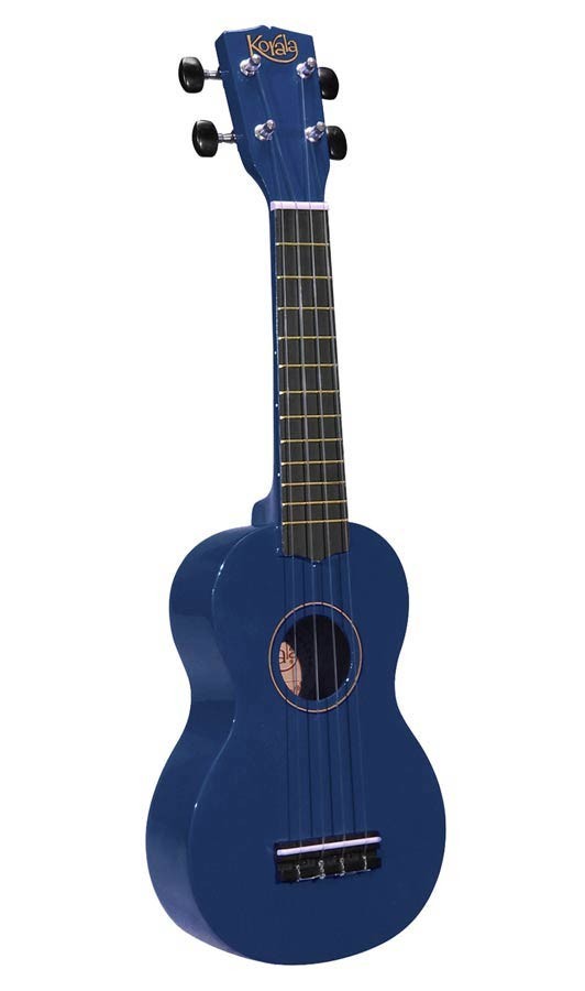 Korala UKS-30-BU soprano ukulele with guitar machine heads, with bag, blue
