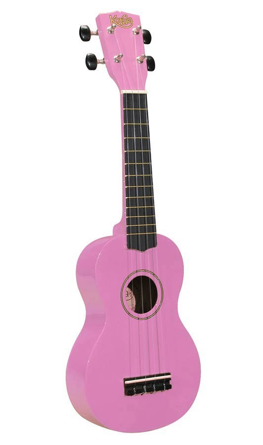Korala UKS-30-PK soprano ukulele with guitar machine heads, with bag, pink