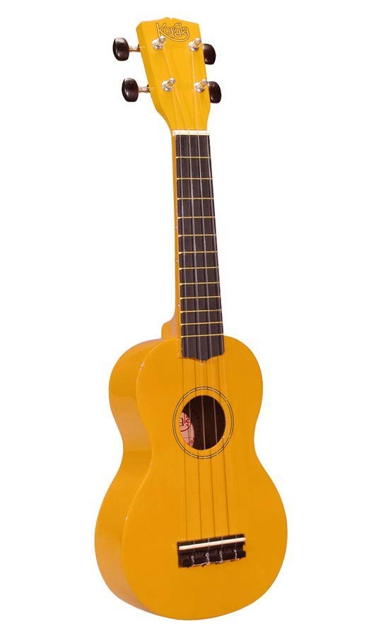 Korala UKS-30-YE soprano ukulele with guitar machine heads, with bag, yellow