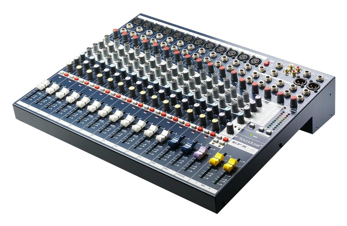 Soundcraft EFX12 12+2, 2 aux med Lexicon klang og rackører