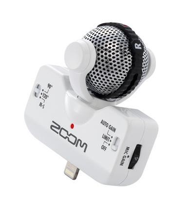 Zoom IQ-5 hvit mikrofon for iPhone5