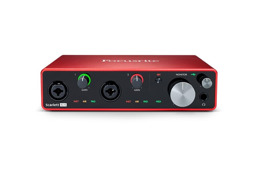 Focusrite Scarlett 4i4 Gen3 | USB-lydkort, 4 inn/4 ut