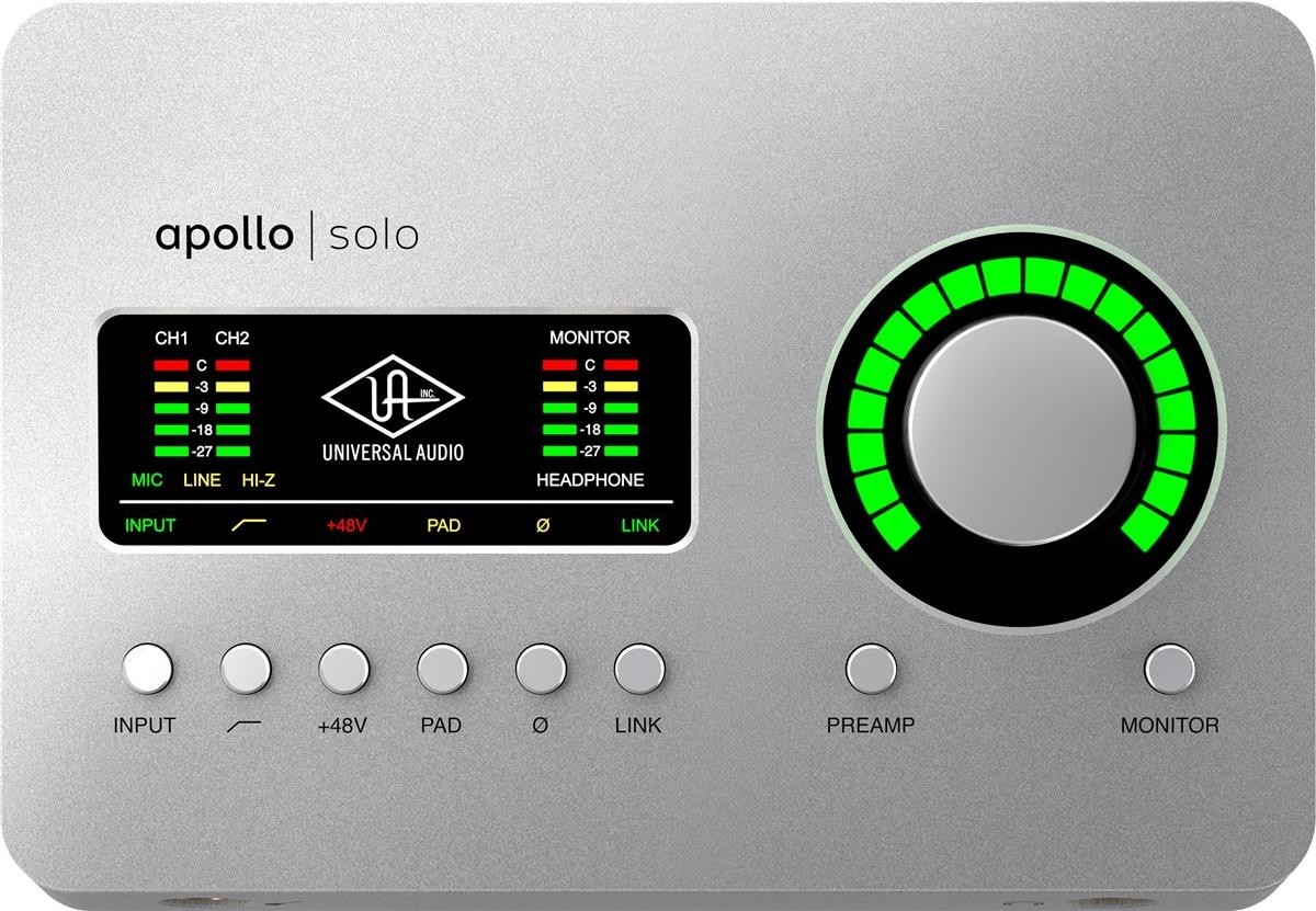 Universal Audio Apollo Solo,x2 Mic,x1 DSP,USB-C Win PC