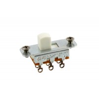 ALLPARTS EP-0260-025 Switchcraft White On-On Slide Switch 