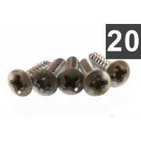 ALLPARTS GS-0001-007 Pack of 20 Aged Nickel Pickguard Screws 