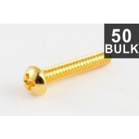 ALLPARTS GS-0007-B02 Bulk Pack of 50 Gold Single Coil Pickup Screws 