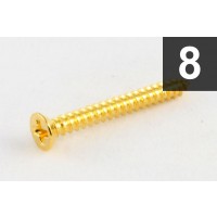 ALLPARTS GS-0008-002 Pack of 8 Gold Humbucking Ring Screws 