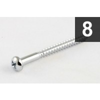 ALLPARTS GS-0011-010 Pack of 8 Chrome Bass Pickup Screws 