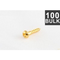 ALLPARTS GS-3376-B02 Bulk Pack of 100 Gold Small Tuner Screws 